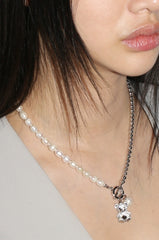 ★【BLACKPURPLE】★Bobful Pearl Drop Necklac.e★ネックレス★ BLACKPURPLE(ブラックパープル) ネックレス・チョーカー(メンズ