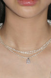 BLACKPURPLE (ブラックパープル) Petit B Pearl Layered Necklace