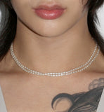 BLACKPURPLE (ブラックパープル) Rice pearl drop necklace