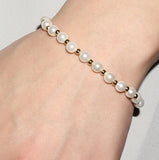BLACKPURPLE (ブラックパープル) Little Pearl Ball Chain Bracelet