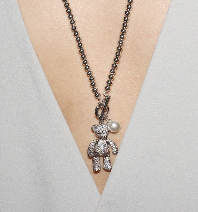 BLACKPURPLE (ブラックパープル) happy bear mini ball necklace