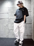 ブラックブロンド(BLACKBLOND) BBD History Smile Logo Cargo Jogger Pants (White)