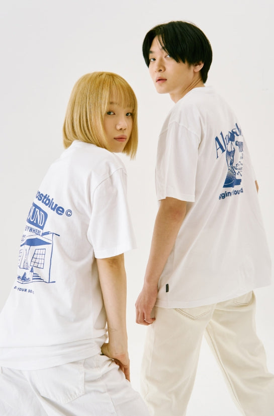 オルモストブルー(Almost Blue) ALMOSTBLUE SOUND GRAPHIC T-SHIRT - PENCIL CARTOON