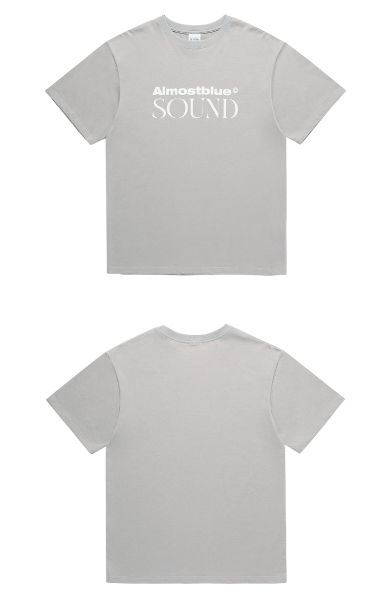 オルモストブルー(Almost Blue) ALMOSTBLUE SOUND LOGO T-SHIRT - GRAY