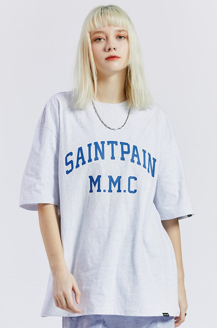 セイントペイン(SAINTPAIN) SP SAINT ARCH LOGO T SHIRTS-ASH MELANGE