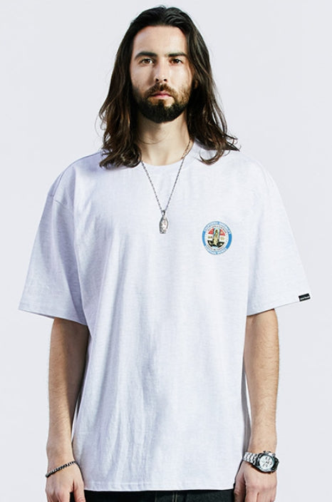 セイントペイン(SAINTPAIN) SP BENEDICT LOGO T SHIRTS-ASH MELANGE