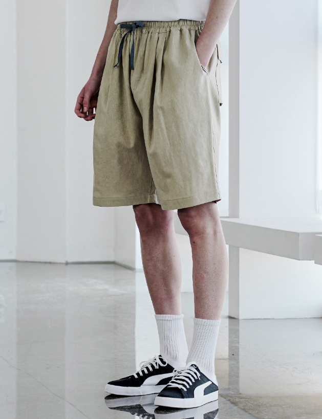 EZKATON (エズカートン)　Miracle Short Pants Beige STSP6591