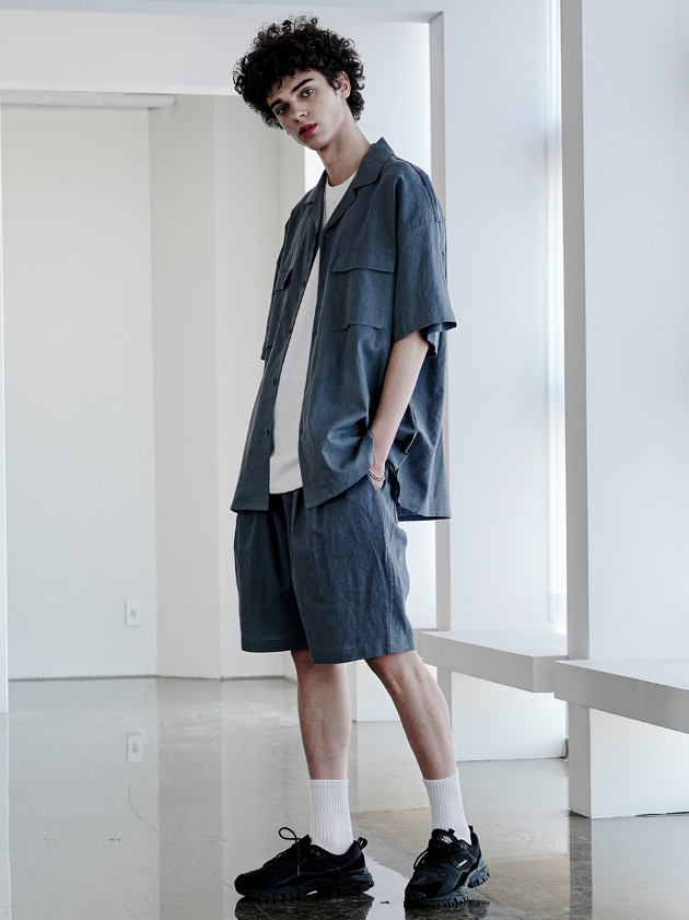 EZKATON (エズカートン)　EZ Miracle Short Sleeve Shirt Deep Gray STSS6590