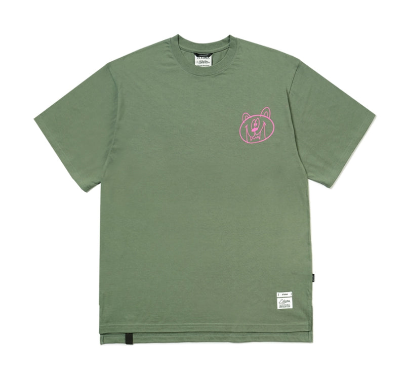STIGMA(スティグマ) 22 INSANE BEAR OVERSIZED T-SHIRTS JUNGLE GREEN