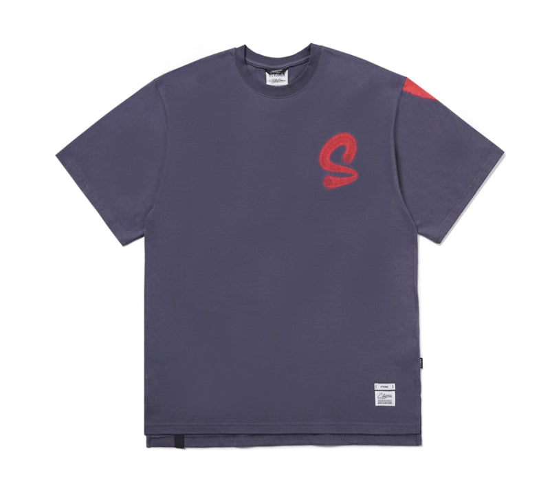STIGMA(スティグマ) 22 DRIP OVERSIZED T-SHIRTS PURPLE GREY
