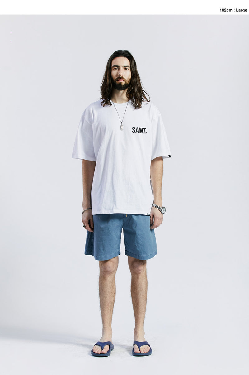 セイントペイン(SAINTPAIN) SP COTTON WASHING SHORTS-BLUE