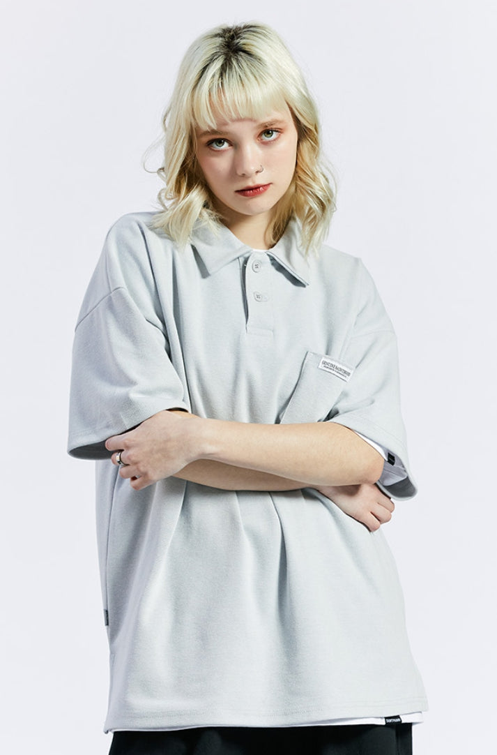 セイントペイン(SAINTPAIN) SP OVER FIT PK SHIRTS-GRAY