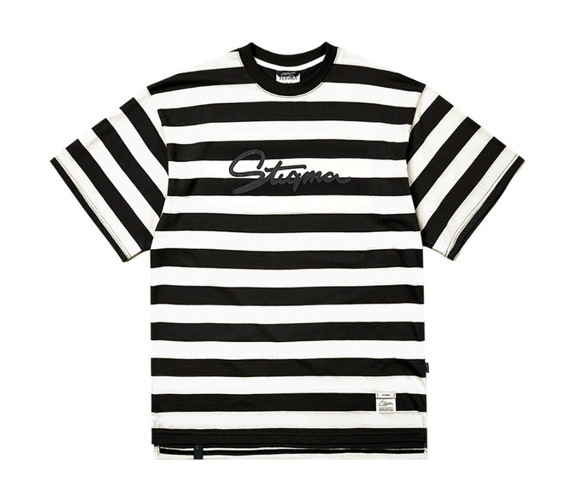 STIGMA(スティグマ) 22 STRIPE OVERSIZED T-SHIRTS BLACK