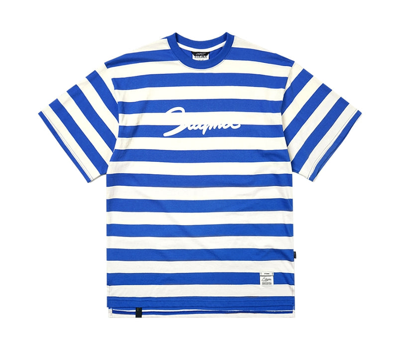 STIGMA(スティグマ) 22 STRIPE OVERSIZED T-SHIRTS BLUE