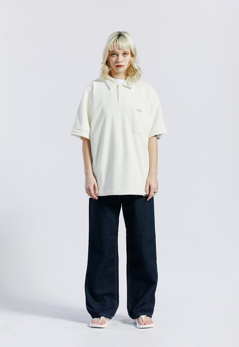 セイントペイン(SAINTPAIN) SP OVER FIT PK SHIRTS-IVORY