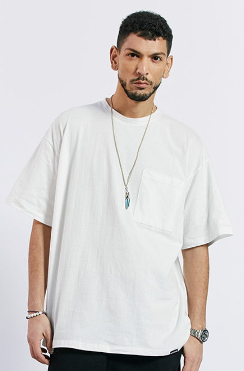 セイントペイン(SAINTPAIN) SP OVER FIT BASIC POCKET T SHIRTS-WHITE
