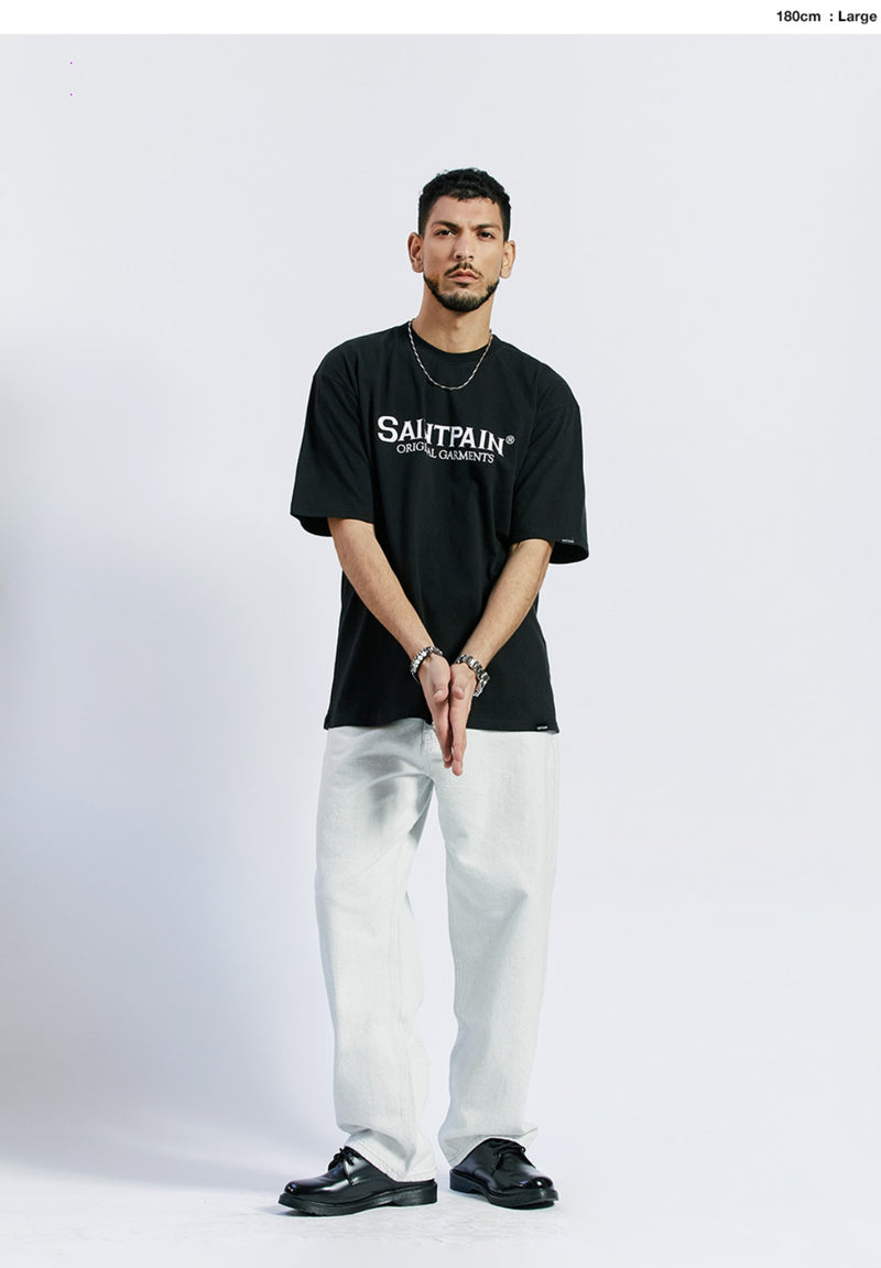 セイントペイン(SAINTPAIN) SP ORIGINAL LOGO T SHIRTS-BLACK WHITE