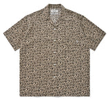 セイントペイン(SAINTPAIN) SP OVER FIT LEOPARD OPEN COLLAR SHIRTS-BEIGE