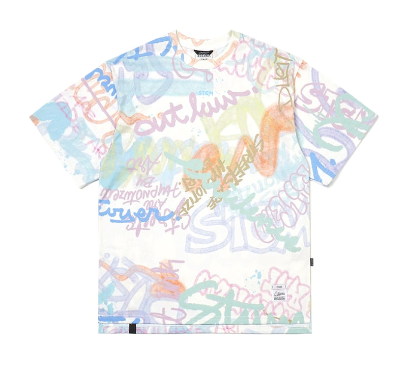 STIGMA(スティグマ) 22 PAINTING OVERSIZED T-SHIRTS WHITE MULTI
