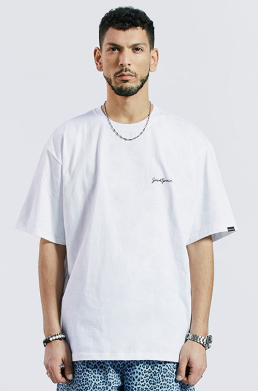 セイントペイン(SAINTPAIN)  SP CALLI LOGO T SHIRTS-WHITE