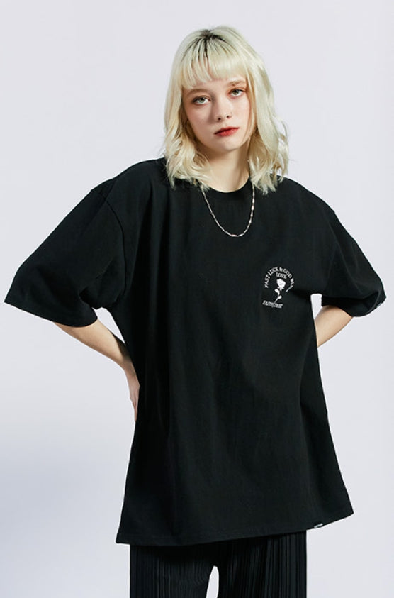 セイントペイン(SAINTPAIN) SP BLACK ROSE T SHIRTS-BLACK