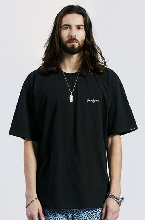 セイントペイン(SAINTPAIN) SP CALLI LOGO T SHIRTS-BLACK