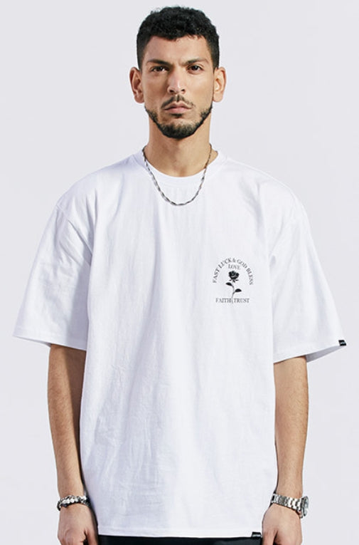 セイントペイン(SAINTPAIN) SP BLACK ROSE T SHIRTS-WHITE