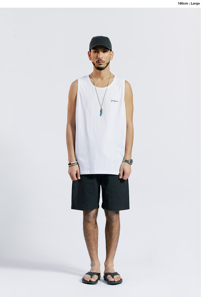 セイントペイン(SAINTPAIN) SP CALLY LOGO LONG SLEEVELESS-WHITE