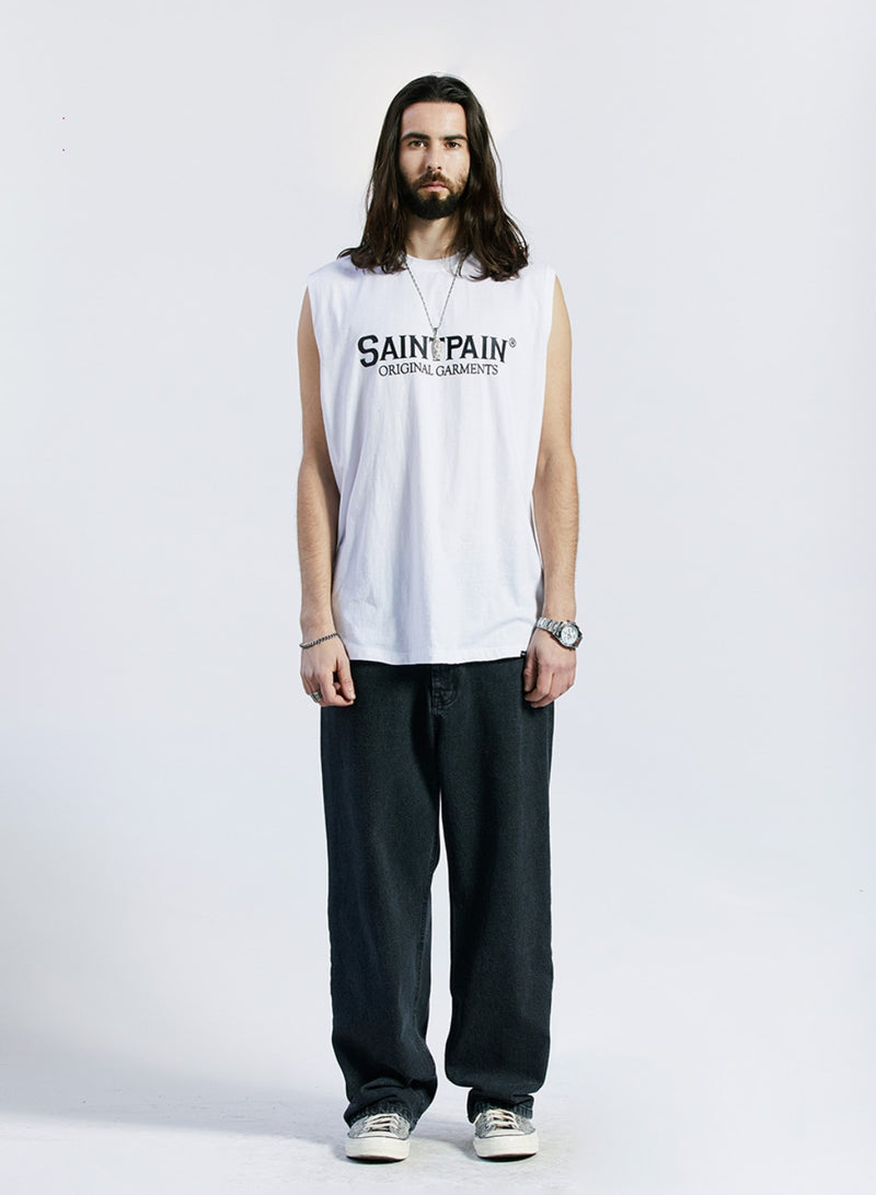 セイントペイン(SAINTPAIN) SP ORIGINAL LOGO SLEEVELESS-WHITE