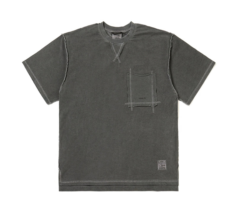 STIGMA(スティグマ) 22 INSIDEOUT PIGMENT OVERSIZED T-SHIRTS DARK GREY