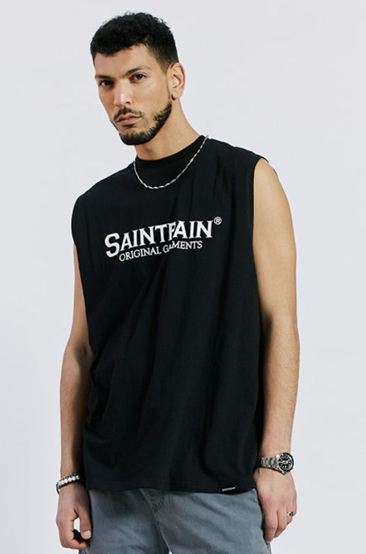 セイントペイン(SAINTPAIN) SP ORIGINAL LOGO SLEEVELESS-BLACK