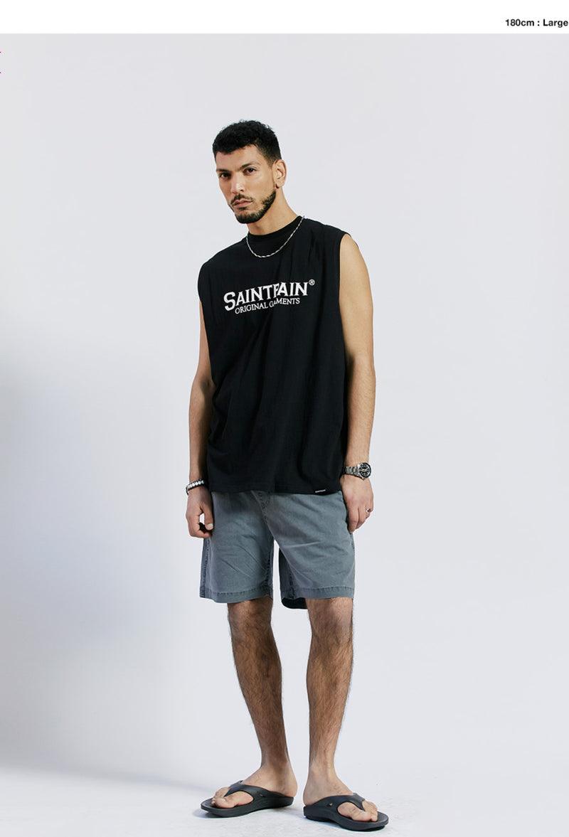 セイントペイン(SAINTPAIN) SP ORIGINAL LOGO SLEEVELESS-BLACK