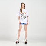 アクメドラビ(acme' de la vie) FISH SWAN SHORT SLEEVE T-SHIRT WHITE