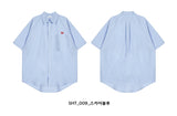 VARZAR(バザール) Heart Logo Oxford Over Fit Half Shirts (3color)