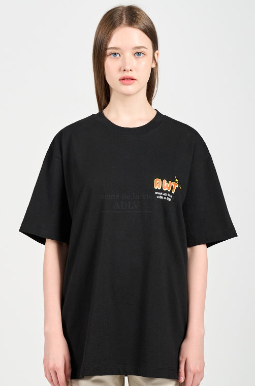 アクメドラビ(acme' de la vie) MOUNTAIN TIGER SHORT SLEEVE T-SHIRT BLACK