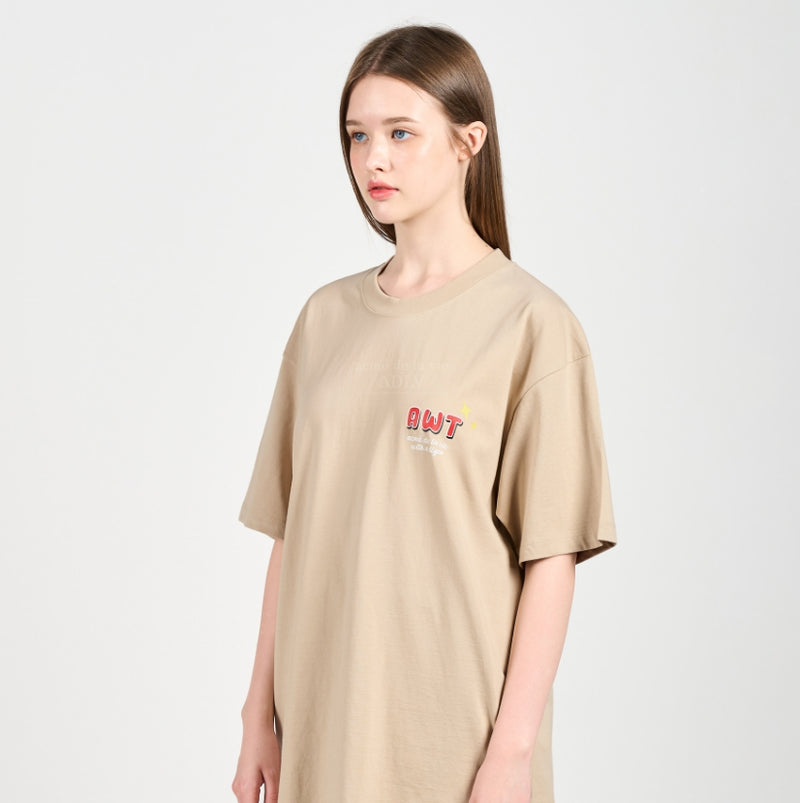 アクメドラビ(acme' de la vie) MOUNTAIN TIGER SHORT SLEEVE T-SHIRT BEIGE