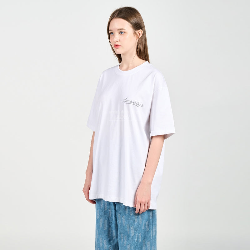 アクメドラビ(acme' de la vie) PEARL PRINTING LOGO SHORT SLEEVE T-SHIRT WHITE