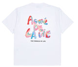 アクメドラビ(acme' de la vie) GRADATION CRAYON LOGO SHORT SLEEVE T-SHIRT WHITE