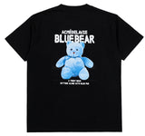アクメドラビ(acme' de la vie) BLUE TEDDY BEAR SHORT SLEEVE T-SHIRT BLACK
