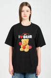 アクメドラビ(acme' de la vie)  I LOVE TEDDY BEAR SHORT SLEEVE T-SHIRT BLACK