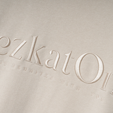 EZKATON (エズカートン)　Satin Logo Sweatshirt Gray Beige JJMT6612