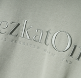 EZKATON (エズカートン)　Satin Logo Sweatshirt Smoke Green JJMT6612