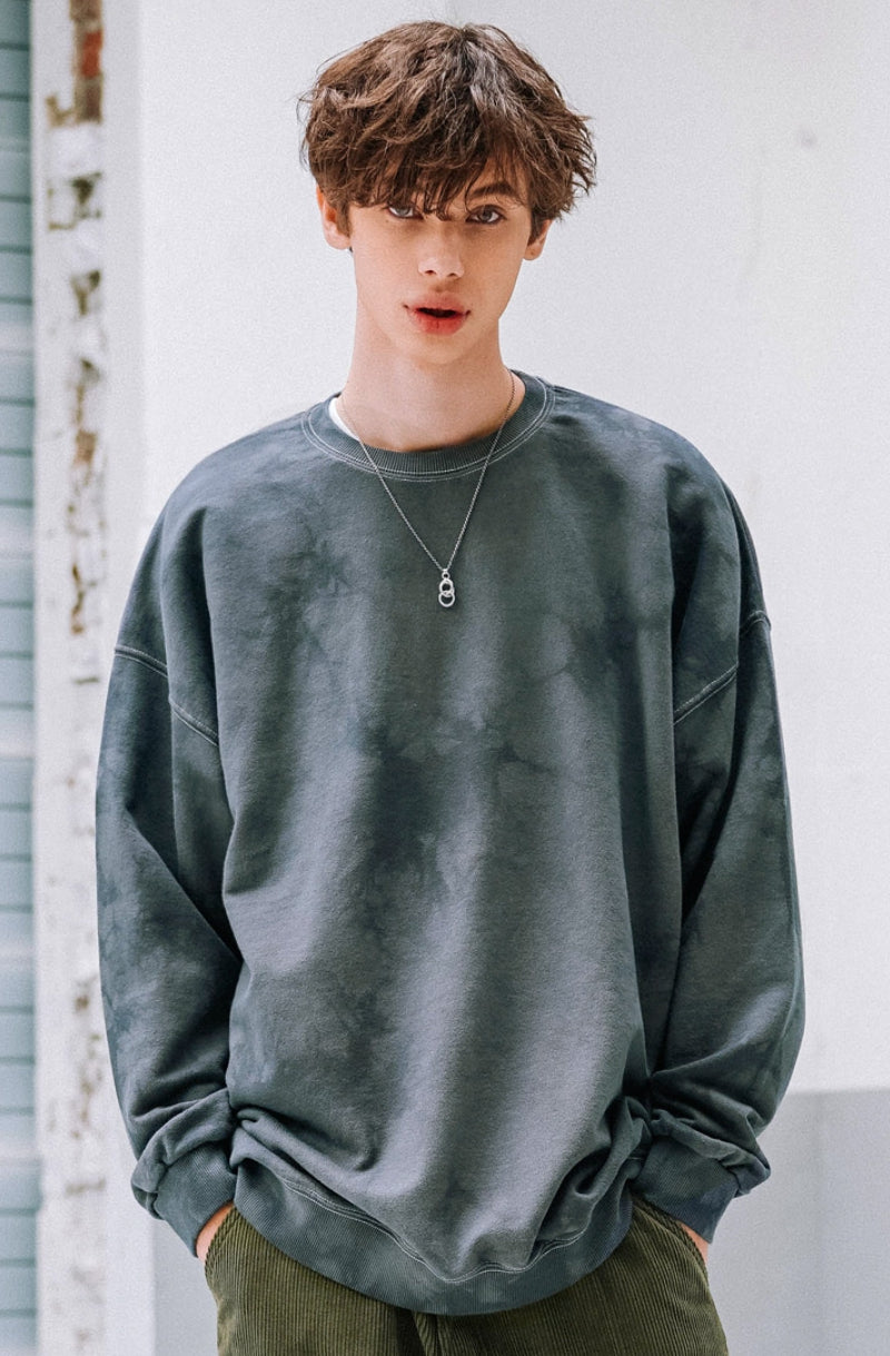 UNDERBASE(アンダーベース) Oversized fit tie-dyed sweatshirt 5COLOR ESMT9065