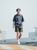 UNDERBASE(アンダーベース) It's two-pocket short-sleeved shirt Dark gray ISSS9087