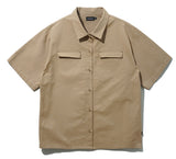 UNDERBASE(アンダーベース) It's two-pocket short-sleeved shirt Beige ISSS9087
