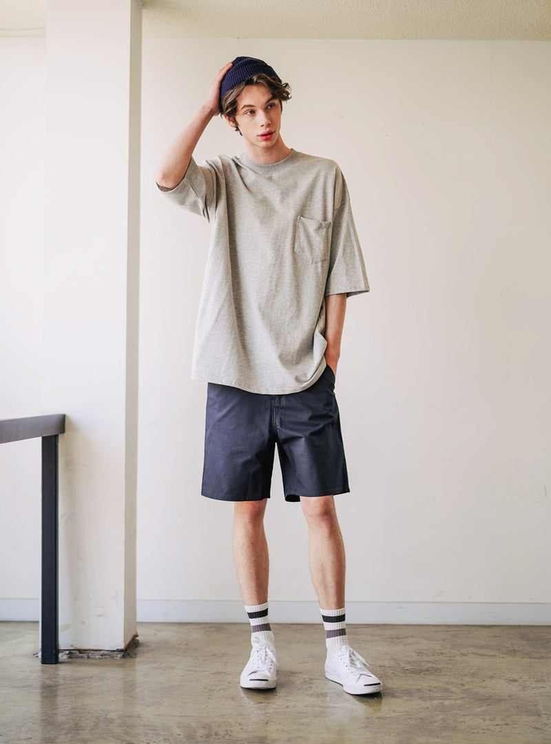 UNDERBASE(アンダーベース) ALL DAY WIDE COTTON SHORT PANTS NAVY WSSP9084