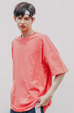 UNDERBASE(アンダーベース) Single overfit short-sleeve coral ISST9052