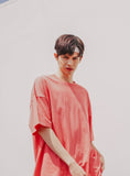 UNDERBASE(アンダーベース) Single overfit short-sleeve coral ISST9052