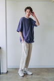 UNDERBASE(アンダーベース) Single overfit short-sleeve blue gray ISST9052