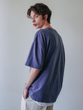 UNDERBASE(アンダーベース) Single overfit short-sleeve blue gray ISST9052